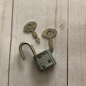 Vintage diary journal lock with two keys retro nostalgic Works!